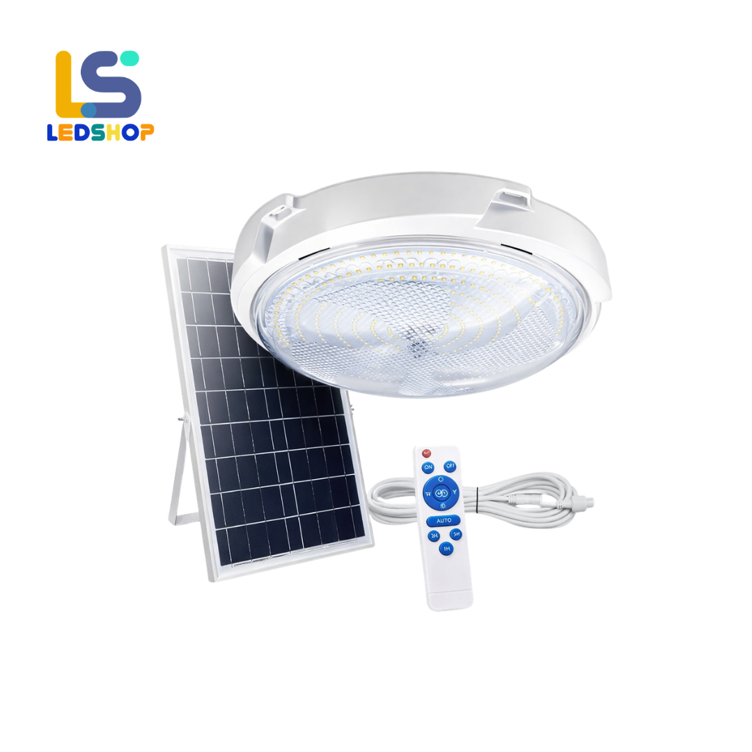 LAMPARA REDONDA PANEL SOLAR 300WATTS