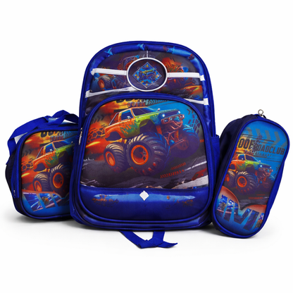 MOCHILA ESCOLAR 3 PIEZAS CON LUCES