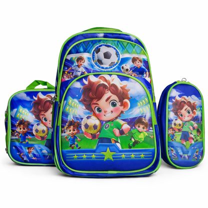 MOCHILA ESCOLAR 3 PIEZAS CON LUCES