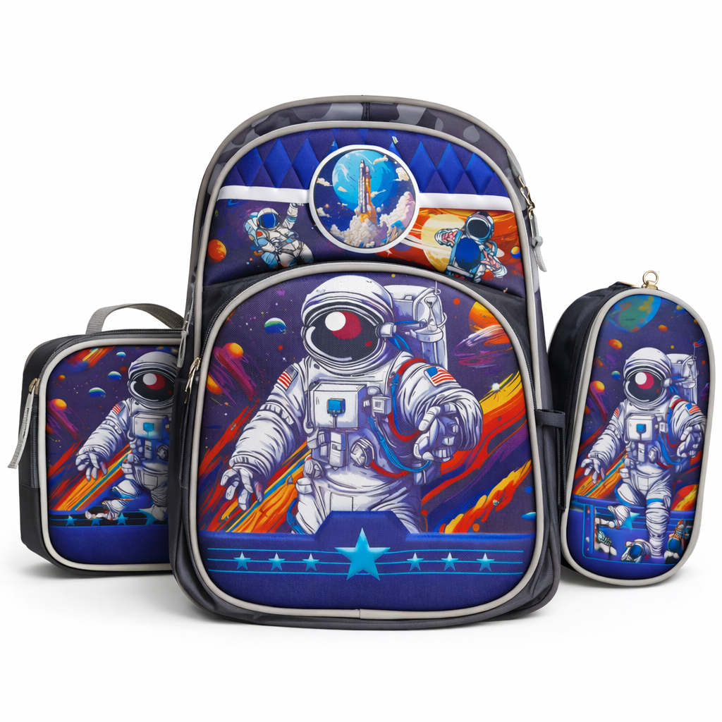 MOCHILA ESCOLAR 3 PIEZAS CON LUCES