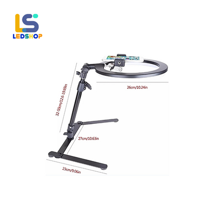 ARO CON SOPORTE LED 10"