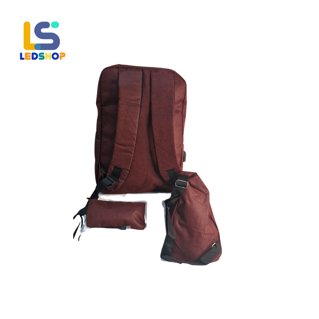 MOCHILA  DEPORTIVA 3 PIEZAS