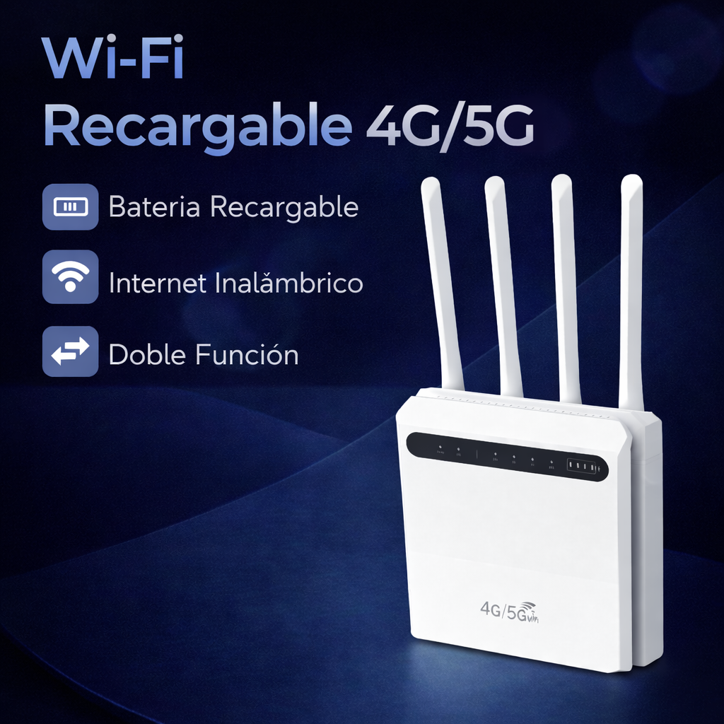 RAUTER WIFI 4G/5G RECARGABLE
