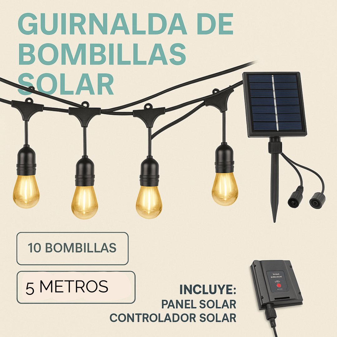 TIRA DE FOCO CON PANEL SOLAR