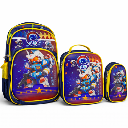 MOCHILA ESCOLAR 3 PIEZAS CON LUCES