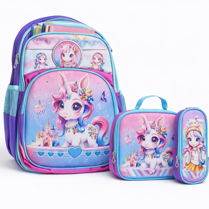 MOCHILA ESCOLAR 3 PIEZAS CON LUCES