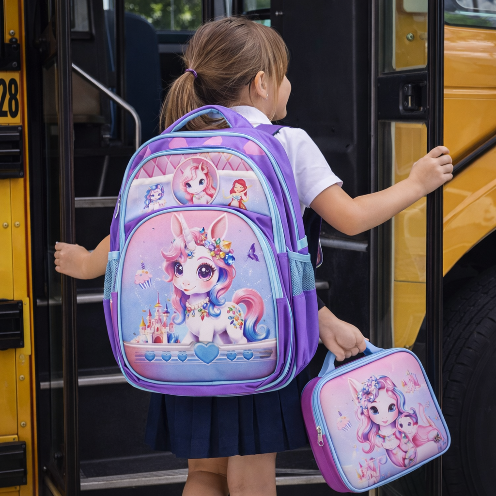 MOCHILA ESCOLAR 3 PIEZAS CON LUCES