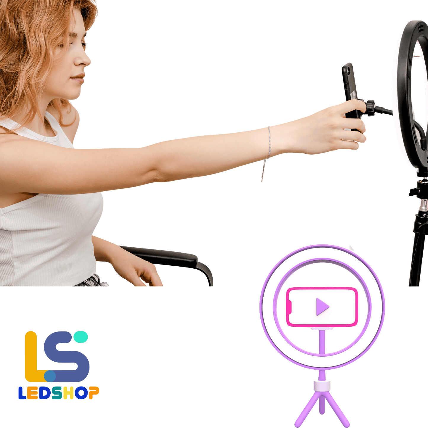 ARO DE LUZ LED 18 pulg - Imagen 3