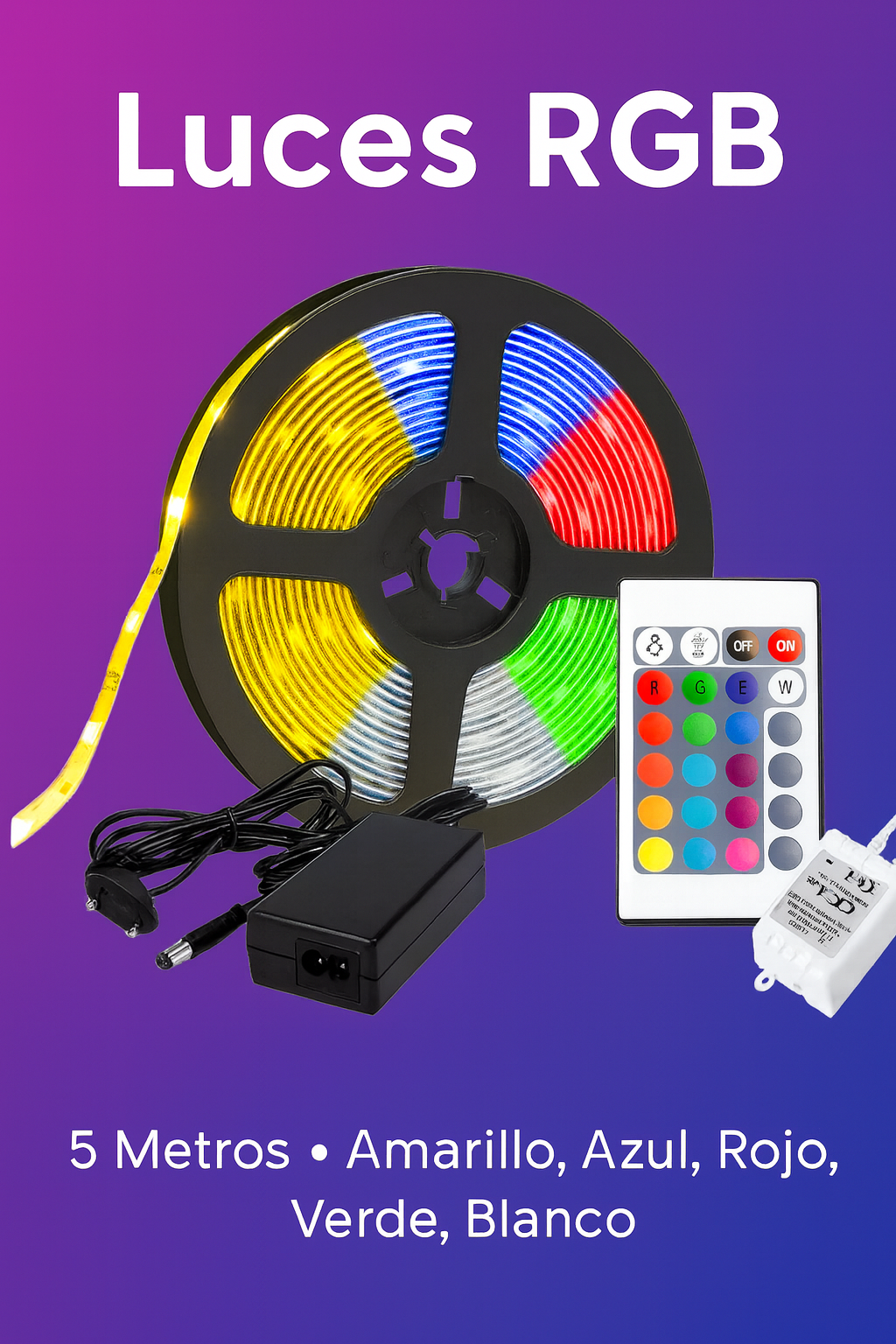 TIRA DE LUCES RGB 5 METROS - Imagen 2