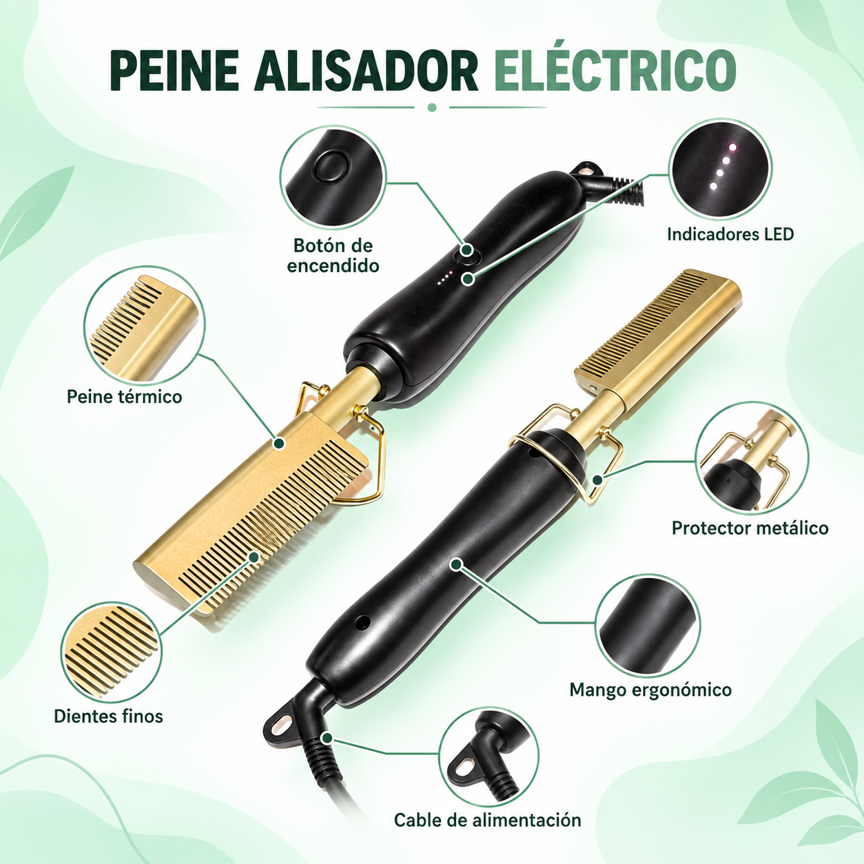 PEINE ELECTRICO PD-329 - Imagen 2